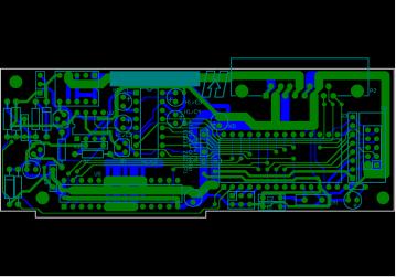 Remote-control panel circuit board, with CPU.