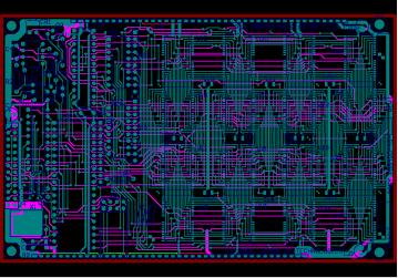 Alternate memory board, based on nor flash-memories, with a CPU for control.